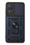 Ilkeshop New Galaxy A22 Case Pars Silicone with Lens Ring (211703) - Navy Blue