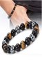 Turtle-eye-obsidian-hematite Power, protection, balance Bracelet - 2