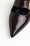 Krea Women's Buckle Pointed Toe Daily Heeled Slippers - 6