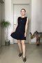 Pleated Gold Button Detailed Dress - 5
