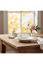 Solecasa Off-White Round Ceramic Plate with Gold Rim - 8.5 Inch - 4