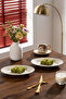 4460 Burçak Set of 2 Porcelain Kayık Plates - Oval Breakfast Serving Set 20cm