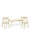 Wooden Coffee Table Set with Rectangular Design - 4
