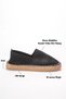 Women's Black Knitwear Jute Wrap Handmade Espadrille Fs44My01A - 3