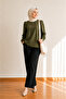 Women's Khaki Comfortable Fit Blouse Long Sleeve Stylish Daily and Office Combination - 7