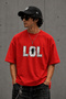 Lol Text Printed Unisex Oversize T-Shirt – Cotton Crew Neck Casual T-Shirt