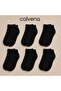 Bamboo Women's Booties Black Socks Seamless Invisible Ankle Sports Socks Premium 6-Pack