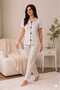 Yazlik Karyoka Stitched Short Sleeve Women's Pajama Set - 2