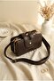 Gold Detailed Multi-Functional Hand and Shoulder Bag - Black