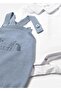 Baby Boy Knitted Short Jumpsuit Body Suit Blue 1609 - 3