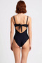 Women's Swimsuit One Piece Balconette Underwire Covered Strapless Textured Knitted Plain Pattern Sleeveless Hipster - 5