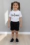 2-Piece Father Text Printed Summer Capri Set