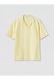 Yellow Regular Fit Resort Collar Textured Men's Shirt - 7