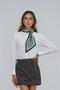 Shoe Basket Vintage-Inspired Floral Patterned Modern Design Women's Tie Scarf - 3