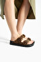 Vento Women's 2-Buckle Anatomical Sole Slippers - Leopard Tan - 3