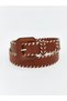 Women's Belt with Stitching Detail and Square Buckle (S6)