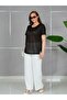 Plus Size V-Neck Stylish Blouse with Stones