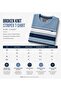 Premium Broken Knit Striper T-Shirt for Men – Soft Breathable Casual Crew - 4