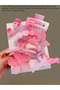 8Pcs/Set Gradient and Solid Pink Color Hair Clips, Including Floral and Butterfly Designs - 3