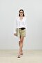 Ecru Bow-Tie Draped Women's Shirt - 3