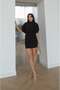 Black Force Volume Dress with Sleeve Detail - 3