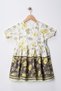 Girl's Colorful Floral Skirt with Black Stripes Summer Dress - 2