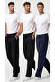 Black 3-Pack Sweatpants with Wide Legs, 2 Yarns, Full Fit