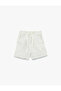 Cotton Lace-Up Waist Striped Shorts - 4