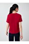 Red Short Sleeve Crew Neck Modal Knitted T-Shirt - 5