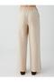 Stone 100% Linen Wide Leg Lace-Up High Waist Trousers - 7