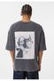 Washable back printed oversize t-shirt - 5