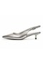 Genuine Leather 4 cm Heeled Pointed Toe Women's Shoes with Adjustable Back Strap Casual and Classic - 2
