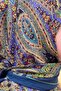 Velora Scarf Ethnic Navy Blue 90X90 - 4