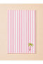 Palm Tree Embroidered Decorative Hand Towel – 100% Cotton, Striped Linen Texture (30X45) - 3
