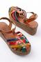 684-02 Tan Multi Orthopedic Genuine Leather Padding Women's Sandals - 4