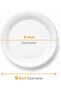 Disposable Foam Plates 9 Inch Round White – 25 Pack Heavy Duty Party Plates for Lunch Dinner BBQ Picnic - 6