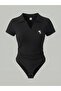 Polo Collar Ribbed Lycra Premium Bodysuit - 3