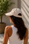 Women's Cream Visor Hat with Flower Detail Adjustable Adhesive Summer Sunscreen - 7
