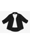 100% Cotton Special Jacquard Fabric Girls' Shirt Bodysuit 2-Piece Set - 2