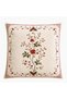 Cream Background with Red Floral Pattern 4-Piece Throw Pillow Cover Set Vintage Decorative Pillow - 3