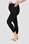 Adjustable Waist Black Stretchy High Waist Maternity Leggings - 4