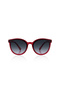 Girl's Uv400 Filter Protection Red Frame Gradient Glass New Season Sunglasses - 2