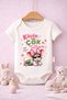 Baby Bodysuit with the Text "I'M Small but Very Sweet" Printed 100% Cotton Strap Sleeve Bodysuit (Newborn & Baby) - 4