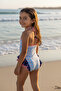 Girls' Swimsuit with Ruffles and Uv Protection
