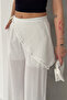 Women's Scarf Detailed Loose Wide-Leg Lined Trousers - 2