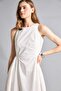 100% Cotton Fitted Halter Neck Poplin Sleeveless Midi Dress H4575Ax26Sm - 3