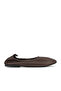 , Women's Genuine Leather Ballerinas 1611059Z0901 Brown