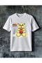 Hello Cat Love Printed Oversize T-Shirt