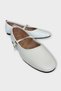 Banded Belted Lightweight Comfortable Stylish Business Office Daily Women's Ballerinas White - 4