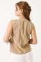 Tied V-Neck Strappy Vest Mink - 4